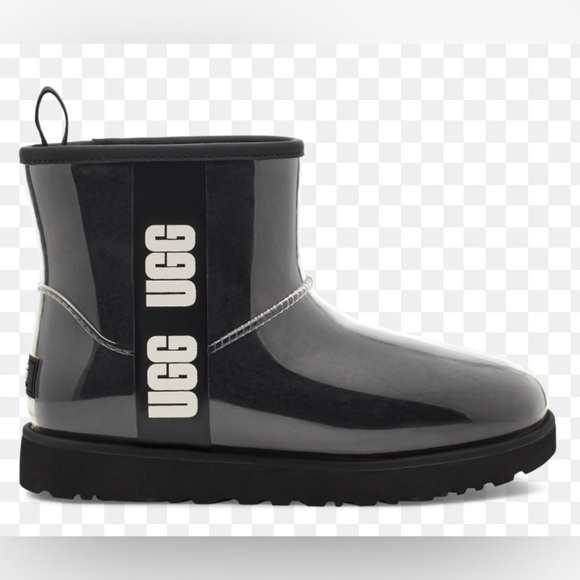 UGG‎ Classic Clear Women's Black Ankle Boots - Picture 1 of 6